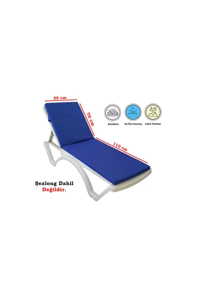 ALDA Spor Tekstil Şezlong Minderi Su Geçirmez Imperteks 55x180x5 Cm. ürün görseli 1
