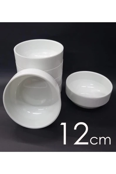 Ermiya 8 Adet Sağlam Beyaz Melamin Çorba Kasesi 12cm Yoğurt,hoşaf,sütlaç Ev Lokanta Tipi Geniş Kenarlı Tas ürün görseli 1