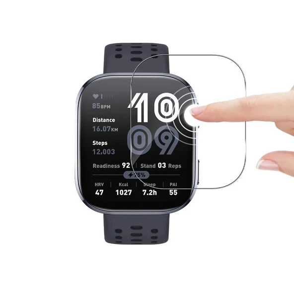 Amazfit Bip 5 Uyumlu 3 Adet Şeffaf Ekran koruyucu Nano Jelatin ürün görseli 1