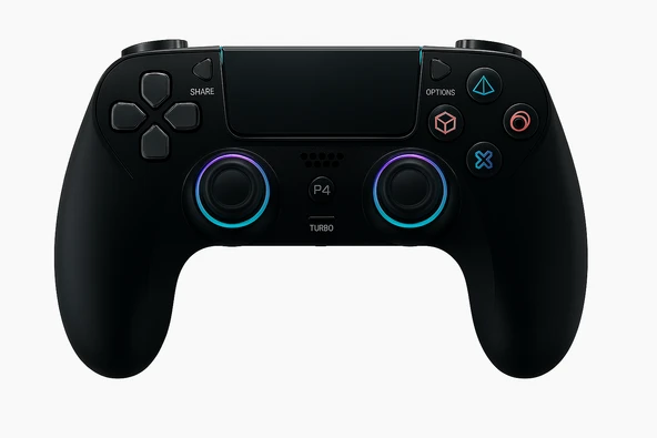 QASUL PS-4 için Kablosuz Kontrol Cihazı Çift Titreşimli RGB LED Gamepad Joystick Yüksek Doğruluk  Kontrol ürün görseli 1
