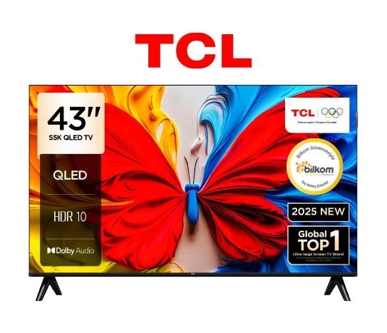 TCL 43S5K Full HD 43" 109 Ekran Uydu Alıcılı Android Smart QLED TV ürün görseli 1