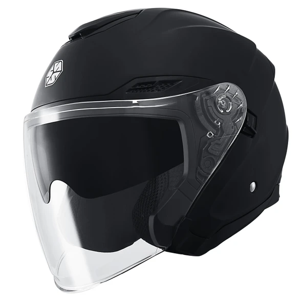 SCOYCO OF-669 MAT SİYAH YARIM KASK (GÜNEŞ VİZÖRLÜ) ürün görseli 1