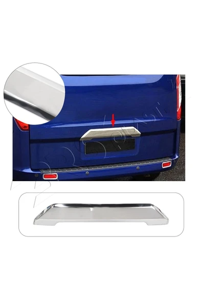 BRSPLAST  Ford Custom Uyumlu 2012-2020 Krom Bagaj Çıtası Çift Kapı Paslanmaz Çelik ürün görseli 1