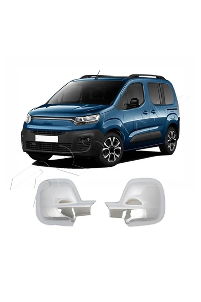 BRSPLAST  Fiat Doblo Uyumlu 2021 ve Üzeri Krom Ayna Kapağı 2 Parça Abs Krom Kaplama ürün görseli 1