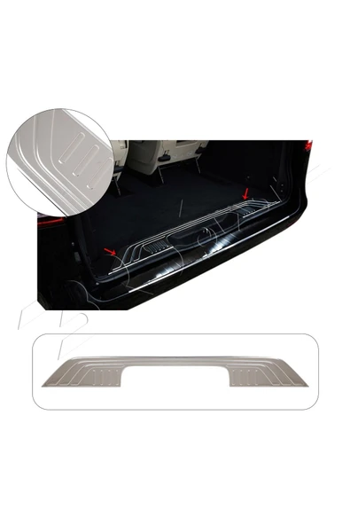 BRSPLAST  Mercedes Vito W447 Uyumlu 2014 Ve Üzeri Krom İç Bagaj Eşiği Paslanmaz Çelik ürün görseli 1