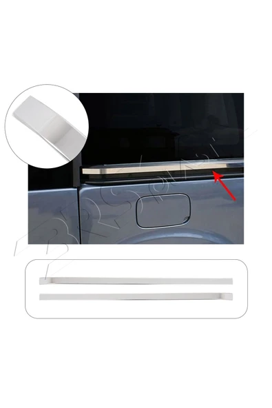 BRSPLAST  Peugeot Partner Tepee Uyumlu 2008 Ve Üzeri Krom Sürgü Çıtası 2 Parça Paslanmaz Çelik ürün görseli 1