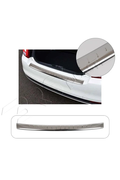 BRSPLAST  Fiat 500-500C Uyumlu 2007-2015 Krom Arka Tampon Üstü Koruma Paslanmaz Çelik ürün görseli 1