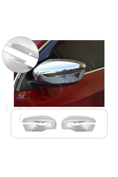 BRSPLAST  Nissan X-Trail Uyumlu 2014 ve Üzeri Ayna Kapağı 2 Parça Abs Krom Kaplama ürün görseli 1