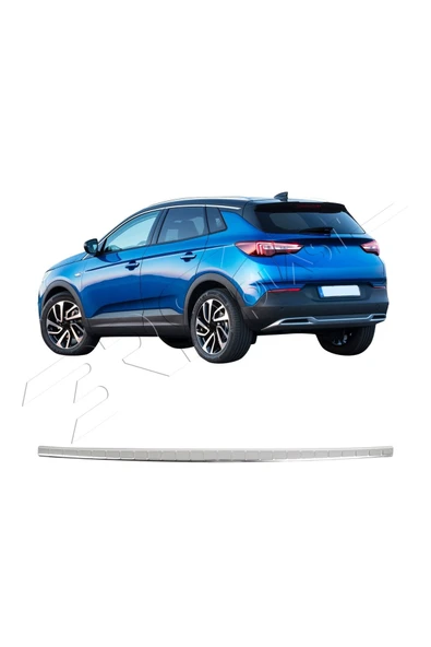 BRSPLAST  Opel Grandland X Uyumlu 2017 Ve Üzeri Krom Bagaj İç Eşiği Paslanmaz Çelik ürün görseli 1