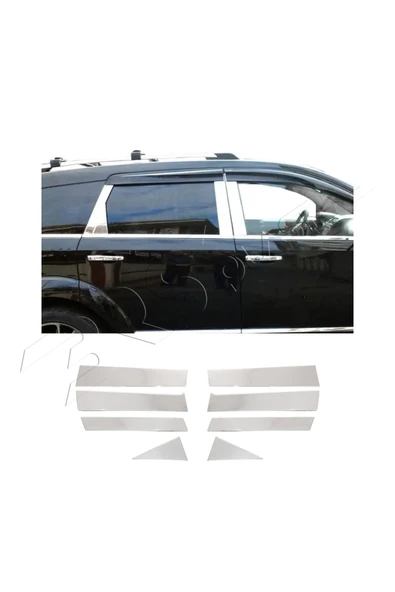 BRSPLAST  Dodge Journey Uyumlu Krom Kapı Direği 6 Parça Paslanmaz Çelik ürün görseli 1