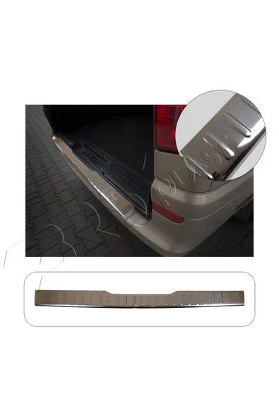 BRSPLAST  Mercedes Vito W639 Uyumlu 2014 Ve Üzeri Krom Arka Tampon Üstü Koruma Paslanmaz Çelik ürün görseli 1