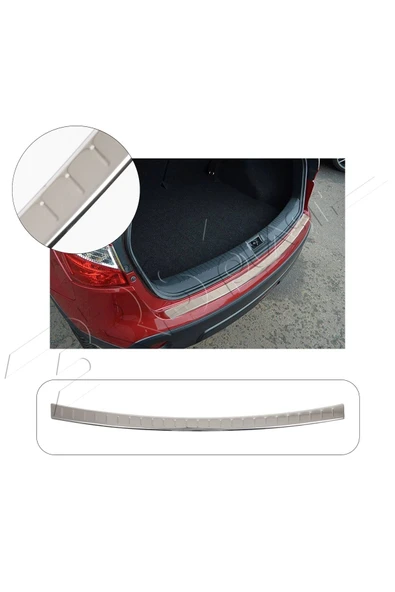 BRSPLAST  Nissan Qashqai Uyumlu 2017-2020 Krom Arka Tampon Üstü Koruma Paslanmaz Çelik ürün görseli 1