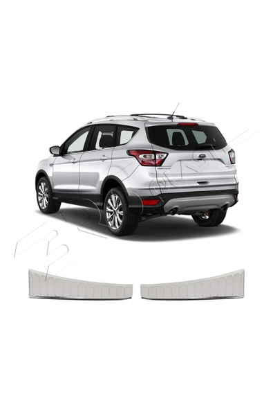 BRSPLAST  Ford Kuga Uyumlu 2016-2019 Krom Bagaj İç Eşiği 2 Parça Paslanmaz Çelik ürün görseli 1