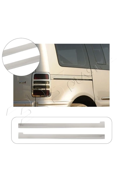 BRSPLAST  Volkswagen Caddy Uyumlu 2003 Ve Üzeri Krom Sürgü Çıtası 2 Parça Paslanmaz Çelik ürün görseli 1