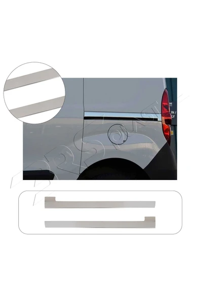 BRSPLAST  Renault Kangoo Uyumlu 2008 Ve Üzeri Krom Sürgü Çıtası 2 Parça Paslanmaz Çelik ürün görseli 1