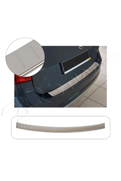 BRSPLAST  Skoda Yeti 1 Uyumlu 2009-2013 Krom Arka Tampon Üstü Koruma Paslanmaz Çelik ürün görseli 1
