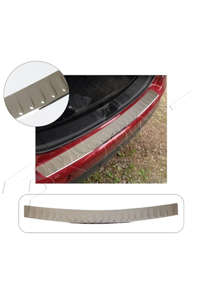 BRSPLAST  Outlander 2 Uyumlu 2012-2015 Krom Arka Tampon Üstü Koruma Paslanmaz Çelik ürün görseli 1