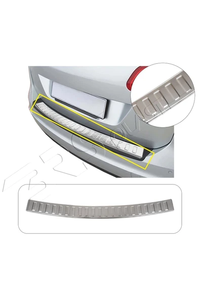 BRSPLAST  Seat Alhambra Uyumlu 2010 Ve Üzeri Krom Arka Tampon Üstü Koruma Paslanmaz Çelik ürün görseli 1