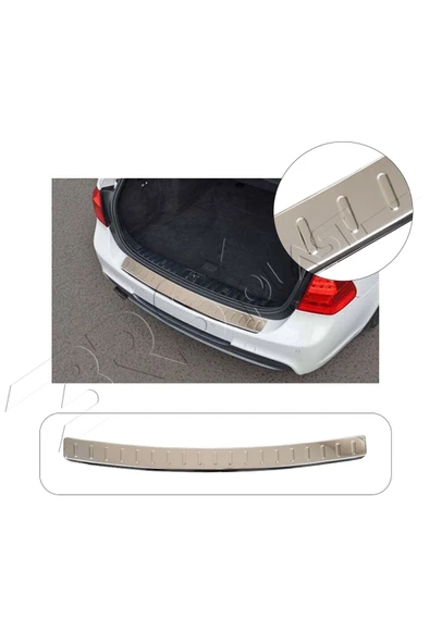 BRSPLAST  Volkswagen Golf 4 HB Uyumlu 1998-2004 Krom Arka Tampon Üstü Koruma Paslanmaz Çelik ürün görseli 1