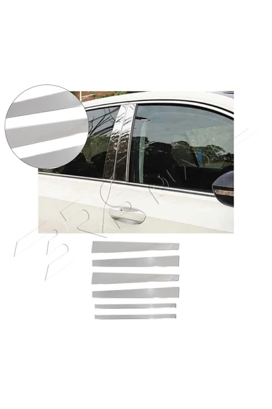BRSPLAST  Mitsubishi Pajero Uyumlu Krom Kapı Direği 6 Parça Paslanmaz Çelik ürün görseli 1