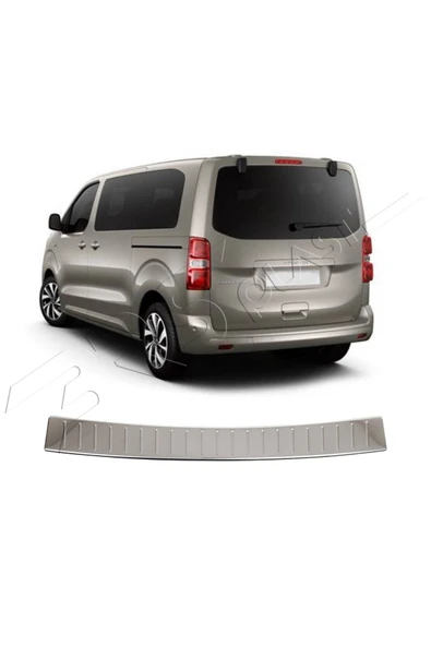 BRSPLAST  Citroen Spacetourer Uyumlu 2016 Ve Üzeri Krom Arka Tampon Üstü Koruma Paslanmaz Çelik ürün görseli 1