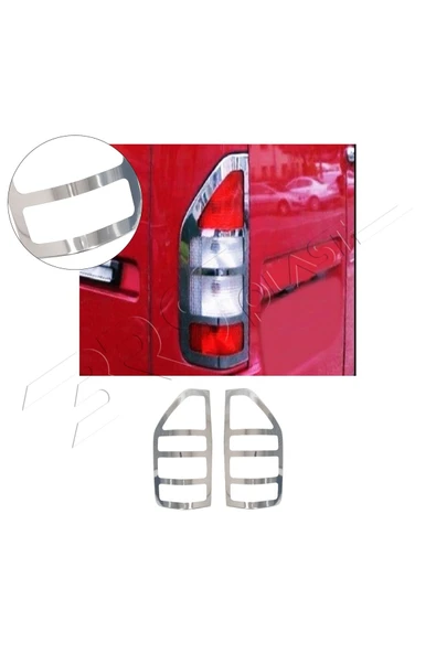 BRSPLAST  Mercedes Sprinter W901 Uyumlu Krom Stop Çerçevesi 2 Parça Paslanmaz Çelik ürün görseli 1