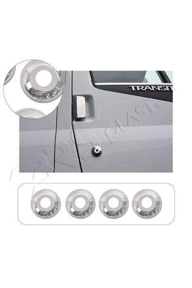 BRSPLAST  Ford Transit Uyumlu 2002-2014 Krom Kilit Açma 4 Parça Paslanmaz Çelik ürün görseli 1