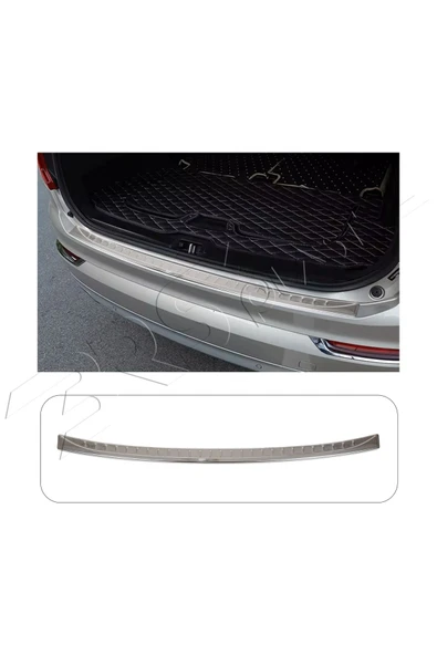 BRSPLAST  Volvo XC90 Uyumlu 2015 Ve Üzeri Krom Arka Tampon Üstü Koruma Paslanmaz Çelik ürün görseli 1