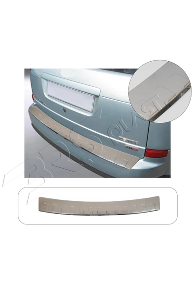 BRSPLAST  Ford C Max Uyumlu 2012-2018 Krom Arka Tampon Üstü Koruma Paslanmaz Çelik ürün görseli 1