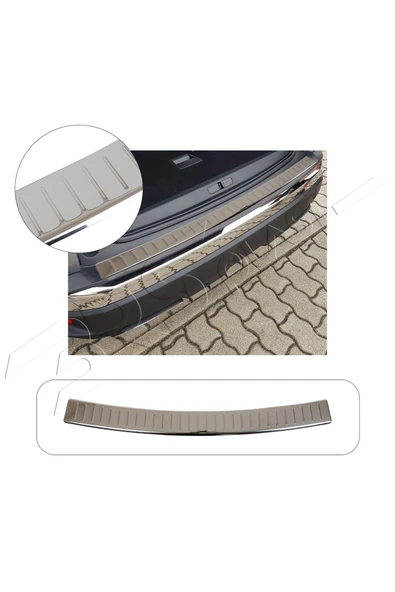 BRSPLAST  Hyundai Tucson 3 Uyumlu 2020 Ve Üzeri Krom Arka Tampon Üstü Koruma Paslanmaz Çelik ürün görseli 1