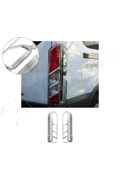 BRSPLAST  Ford Transit Uyumlu 2019 Ve Üzeri Stop Çerçevesi 2 Parça Abs Krom Kaplama ürün görseli 1