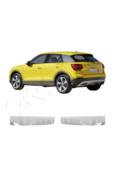 BRSPLAST  Audi Q2 Uyumlu 2016 Ve Üzeri Krom Bagaj İç Eşiği 2 Parça Paslanmaz Çelik ürün görseli 1