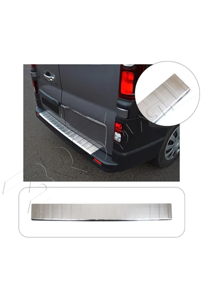 BRSPLAST  Renault Trafic Uyumlu 2014 Sonrası Arka Tampon Üstü Koruma Paslanmaz Çelik ürün görseli 1