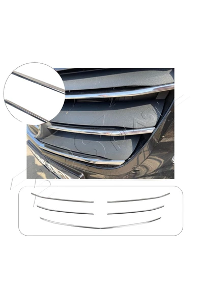 BRSPLAST  Mercedes Vito W447 FL Uyumlu 2020-2024 Krom Ön Panjur 5 Parça Paslanmaz Çelik ürün görseli 1