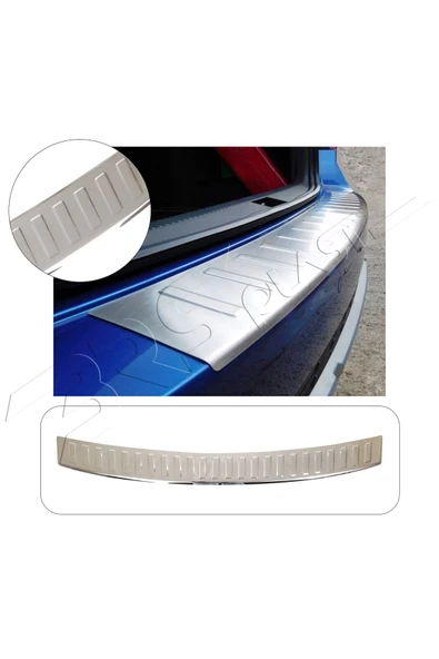 BRSPLAST  Skoda Octavia A7 SD Uyumlu 2013-2016 Krom Arka Tampon Üstü Koruma Paslanmaz Çelik ürün görseli 1