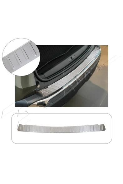 BRSPLAST  Fiat Fiorino Uyumlu 2007 Ve Üzeri Krom Arka Tampon Üstü Koruma Paslanmaz Çelik ürün görseli 1