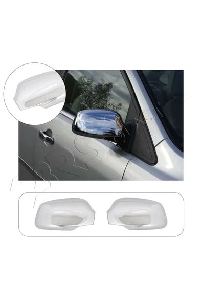 BRSPLAST  Ford Fiesta Uyumlu 2006-2009 Ayna Kapağı 2 Parça Abs Krom Kaplama ürün görseli 1
