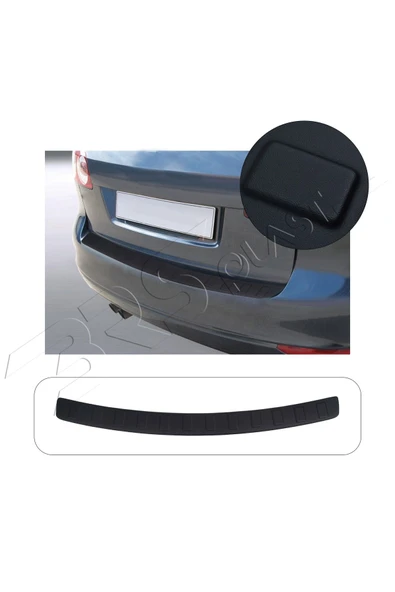 BRSPLAST  Volkswagen Golf 6 Plus Uyumlu 2009-2014 ABS Arka Tampon Üstü Koruma ürün görseli 1
