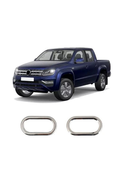 BRSPLAST  Volkswagen Amarok Uyumlu 2010-2021 Krom Sinyal Çerçevesi 2 Parça Paslanmaz Çelik ürün görseli 1