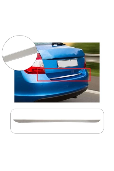BRSPLAST  Skoda Rapid Uyumlu 2012 ve üzeri Krom Bagaj Alt Çıtası Paslanmaz Çelik ürün görseli 1