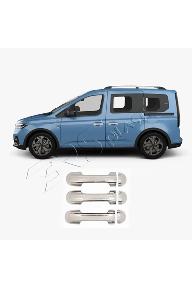 BRSPLAST  Ford Connect Uyumlu 2009-2014 Krom Kapı Kolu 3 Kapı Paslanmaz Çelik - Resim 3