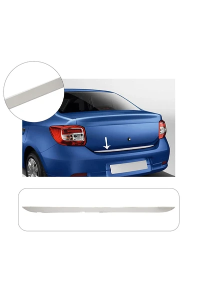 BRSPLAST  Renault Symbol Uyumlu 2013 ve üzeri Krom Bagaj Alt Çıtası Paslanmaz Çelik ürün görseli 1