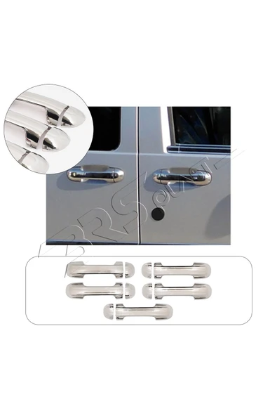 BRSPLAST  Ford Connect Uyumlu 2009-2014 Krom Kapı Kolu 5 Kapı Paslanmaz Çelik ürün görseli 1