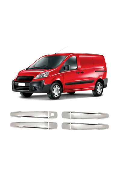 BRSPLAST  Fiat Scudo Uyumlu 2007-2016 Krom Kapı Kolu 4 Kapı Paslanmaz Çelik ürün görseli 1
