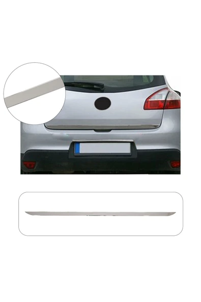 BRSPLAST  Renault Megane 3 Uyumlu 2010-2016 Krom Bagaj Alt Çıtası Paslanmaz Çelik ürün görseli 1