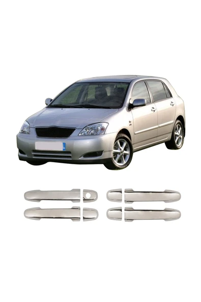 BRSPLAST  Toyota Corolla Uyumlu 2002-2007 Krom Kapı Kolu 4 Kapı Paslanmaz Çelik ürün görseli 1