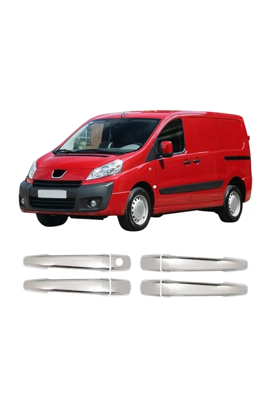 BRSPLAST  Peugeot Expert Uyumlu 2007-2016 Krom Kapı Kolu 4 Kapı Paslanmaz Çelik ürün görseli 1
