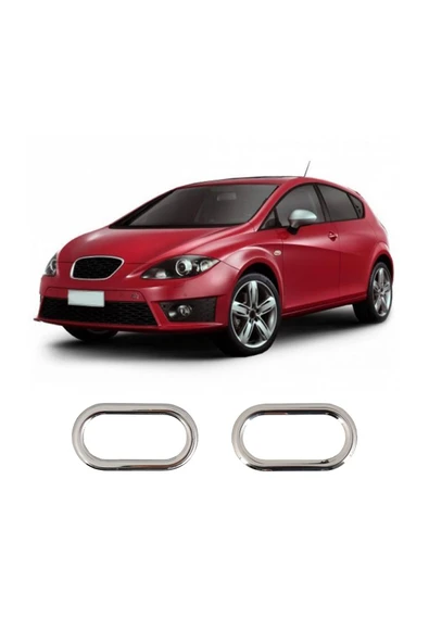 BRSPLAST  Seat Leon Uyumlu 2005-2012 Krom Sinyal Çerçevesi 2 Parça Paslanmaz Çelik ürün görseli 1