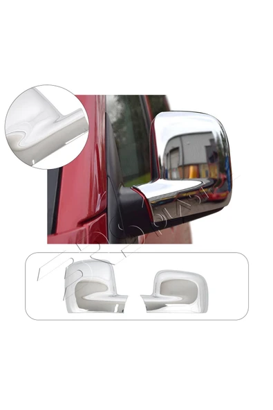 BRSPLAST  Volkswagen Caddy Uyumlu 2004-2015 Ayna Kapağı 2 Parça Abs Krom Kaplama ürün görseli 1