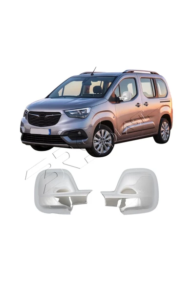 BRSPLAST  Opel Combo E Uyumlu 2019 Ve Üzeri Ayna Kapağı 2 Parça Abs Krom Kaplama ürün görseli 1